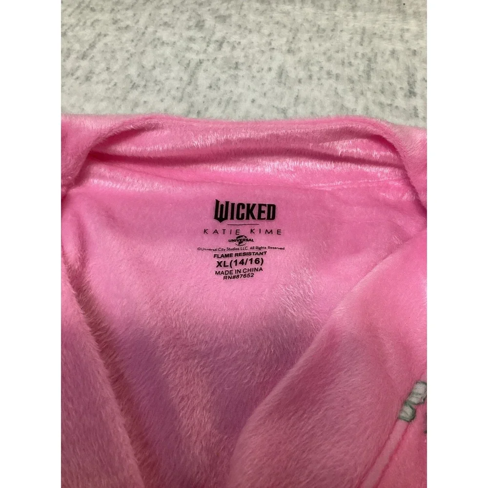 Wicked x Katie Kime‎ Girls Pink Green Wizard Oz Wicked Plush Robe XL 14/16 New